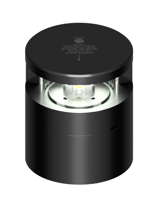 6nm 225° White, Masthead, hor mnt, black anodized 6nm 225° White, Masthead, hor mnt, black anodized